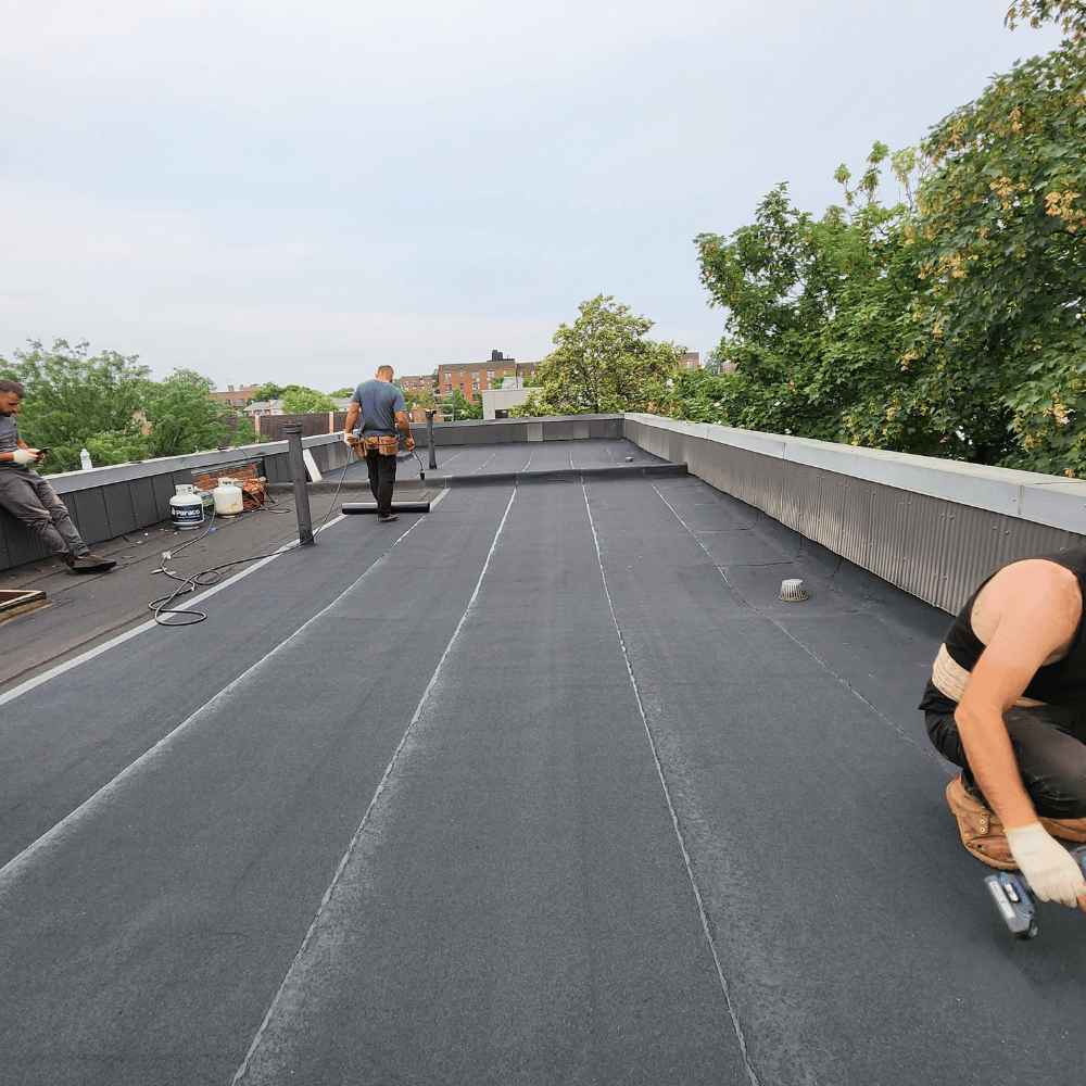 Installing a flat roof
